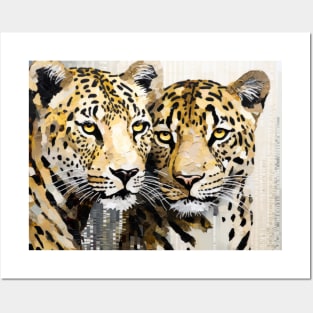 Leopard Animal Art Decor Paint Mosaic Posters and Art